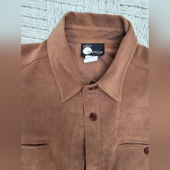 VTG First Option Blown Button Up Long Sleeve Shirt Blouse Women's  Small - Picture 4 of 9